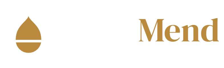 Bath Mend logo in white – bathroom fitting and repair